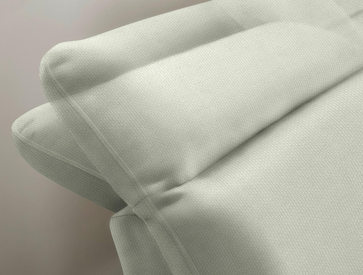 ECKSOFA in Webstoff Weiß  288/179-202 cm  - Schwarz/Weiß, Design, Textil/Metall (288/179-202cm) - Stylife