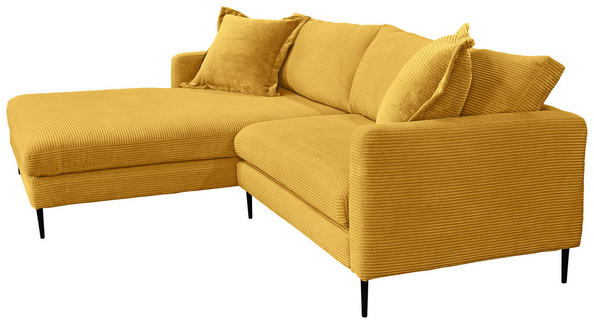 KUTNA GARNITURA tekstil  boje senfa   - boje senfa/crna, Design, tekstil/metal (193/268cm) - P & B