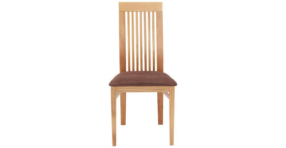 STUHL in Holz, Textil Braun, Buchefarben - Buchefarben/Braun, KONVENTIONELL, Holz/Textil (46/100,5/45cm) - Cantus