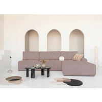 ECKSOFA  in Rot  338/184 cm  - Rot/Schwarz, Design, Textil (338/184cm) - MID.YOU