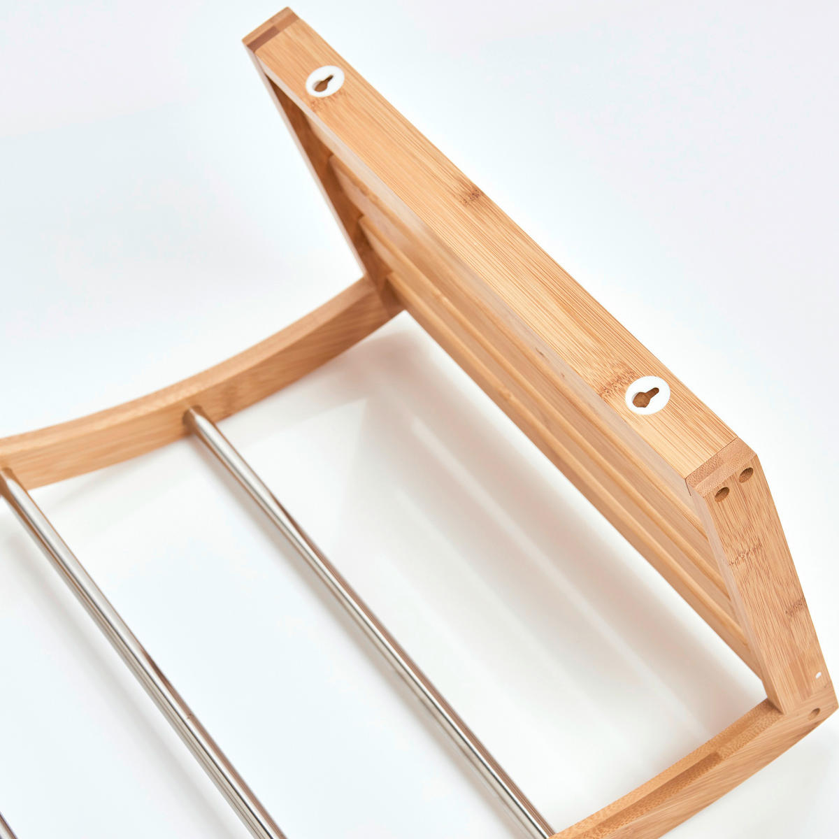 HANDTUCHHALTER Bambus Hartholz Naturfarben  - Naturfarben, Basics, Holz/Metall (38/40/24cm) - Zeller Present