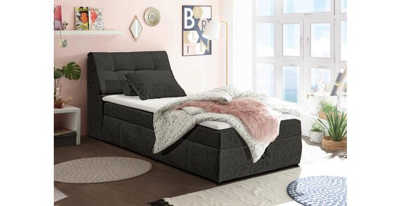 BOXBETT 120/200 cm  in Schwarz  - Schwarz, Design, Kunststoff/Textil (120/200cm) - Carryhome