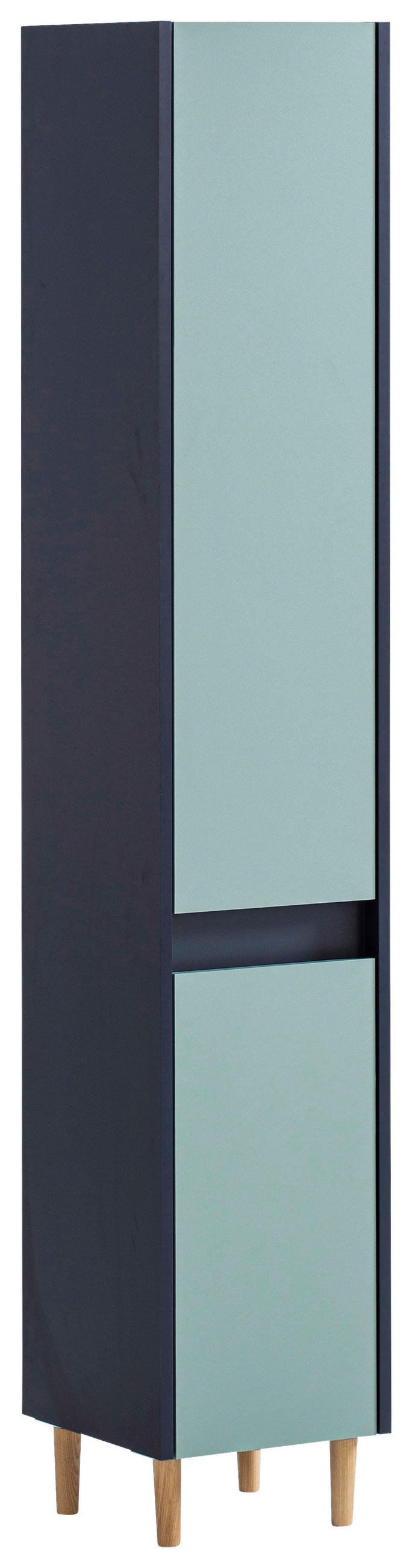 HOCHSCHRANK 30,2/170,0/33,0 cm  - Eschefarben/Dunkelblau, MODERN, Holz/Holzwerkstoff (30,2/170,0/33,0cm) - MID.YOU