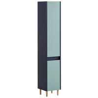 HOCHSCHRANK 30,2/170,0/33,0 cm  - Eschefarben/Dunkelblau, MODERN, Holz/Holzwerkstoff (30,2/170,0/33,0cm) - MID.YOU