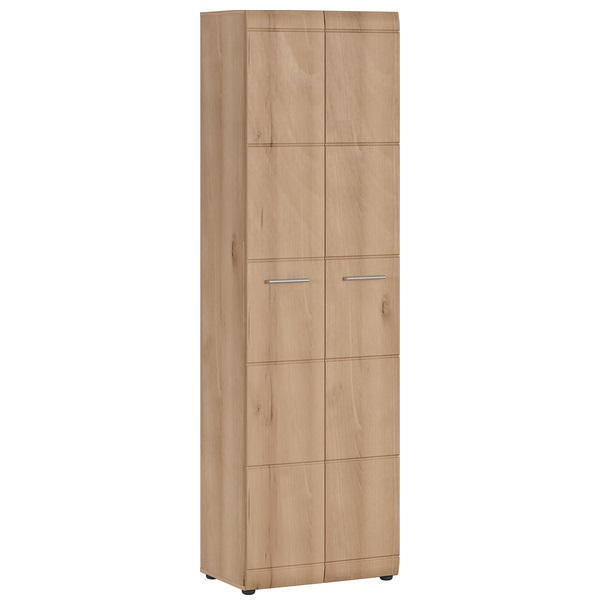 GARDEROBENSCHRANK Buchefarben - Buchefarben/Silberfarben, Design, Holzwerkstoff/Kunststoff (59/197/37cm) - Carryhome