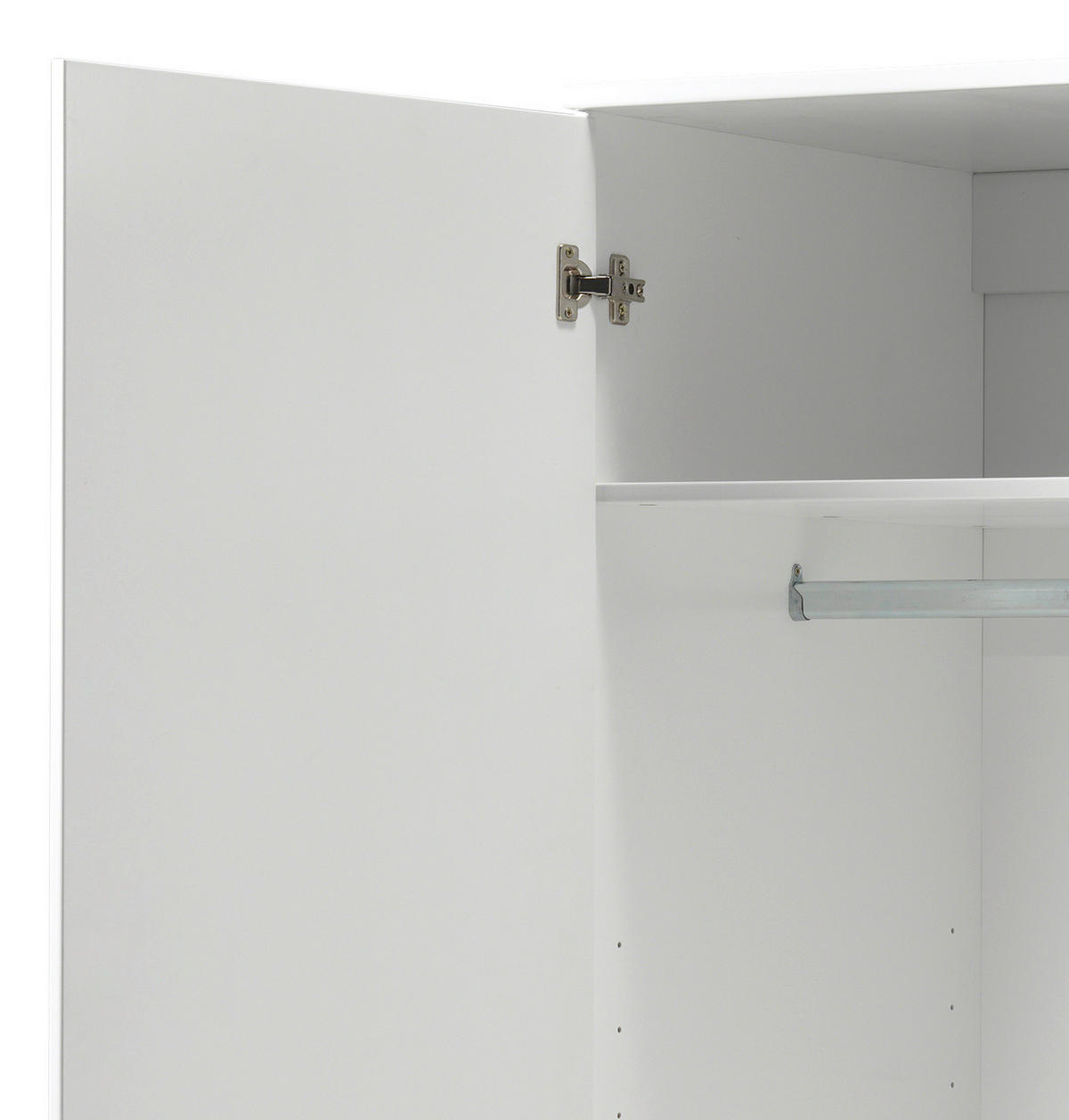 DREHTÜRENSCHRANK 2-türig Weiß  - Goldfarben/Weiß, MODERN, Holzwerkstoff/Kunststoff (100/200/59cm) - MID.YOU