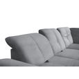 ECKSOFA Grau Flachgewebe  - Schwarz/Grau, Design, Textil/Metall (242/313cm) - Xora