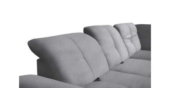 ECKSOFA Grau Flachgewebe - Schwarz/Grau, Design, Textil/Metall (242/313cm) - Xora