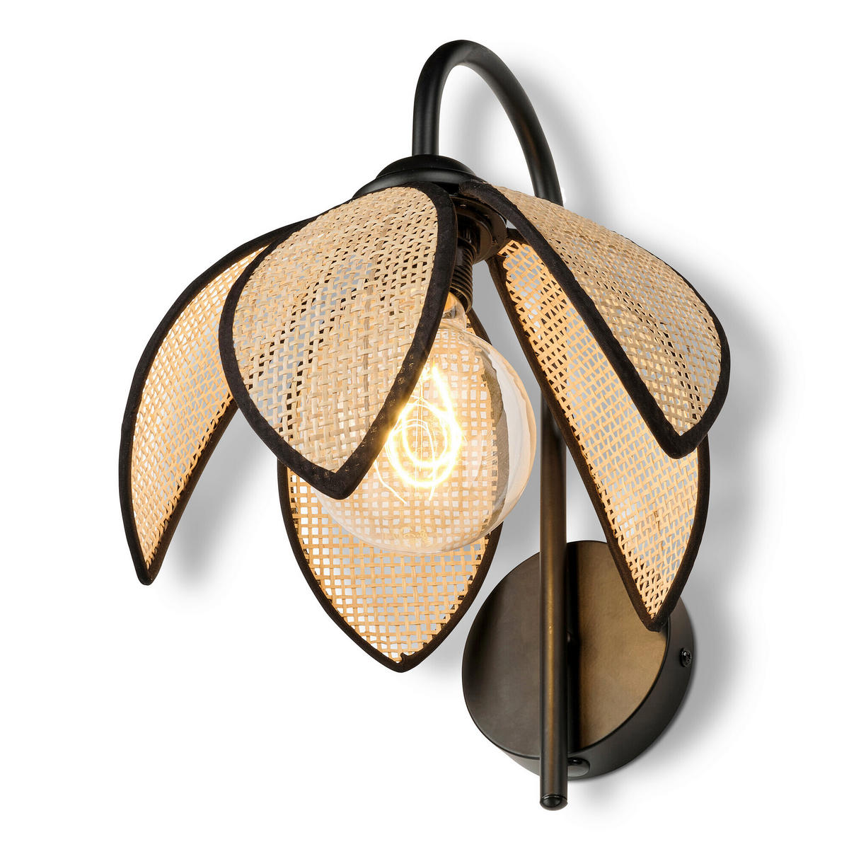 WANDLEUCHTE 21/27/34,5 cm   - Beige, Basics, Holz/Metall (21/27/34,5cm) - Osram