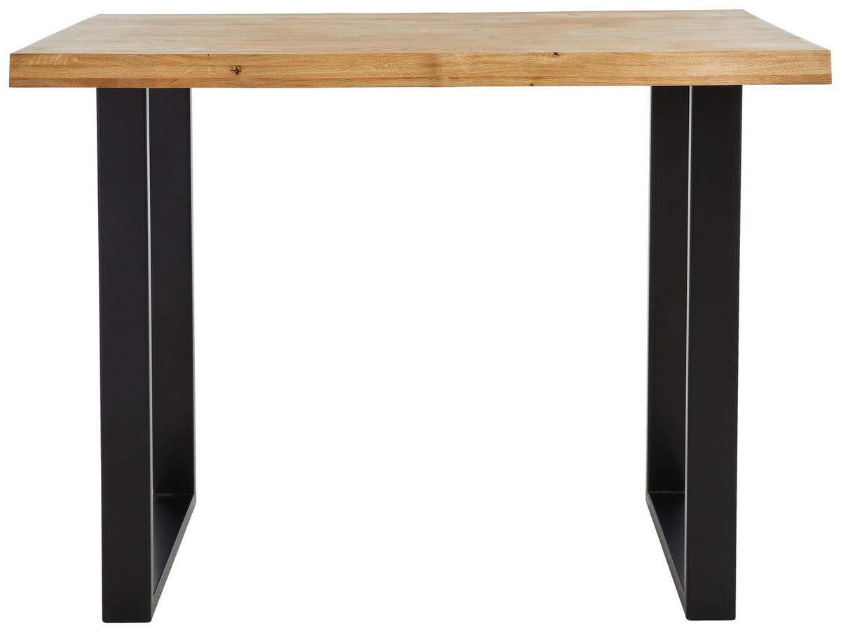 BARTISCH in Holz 140/80/105 cm   - Eichefarben/Schwarz, Natur, Holz/Metall (140/80/105cm) - Landscape