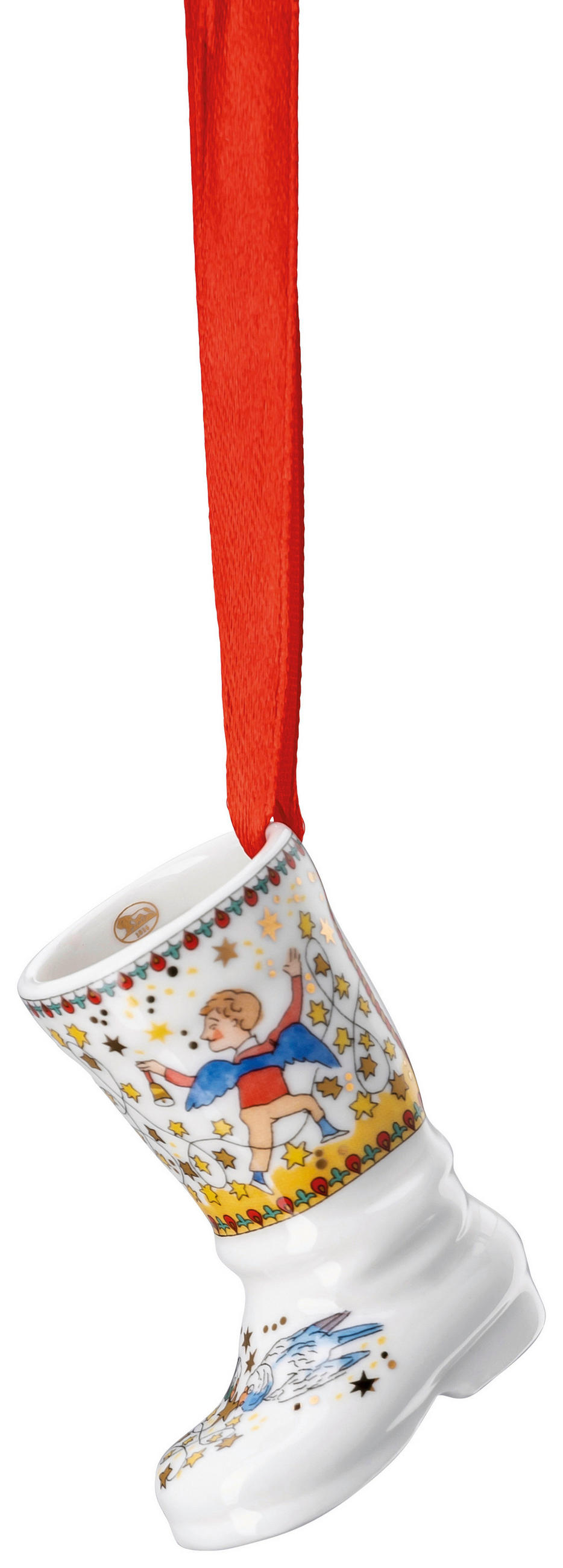 Hutschenreuther Ministiefel Weihnachtsleuchten 2024 Mehrfarbig, Weiß 5.5 cm