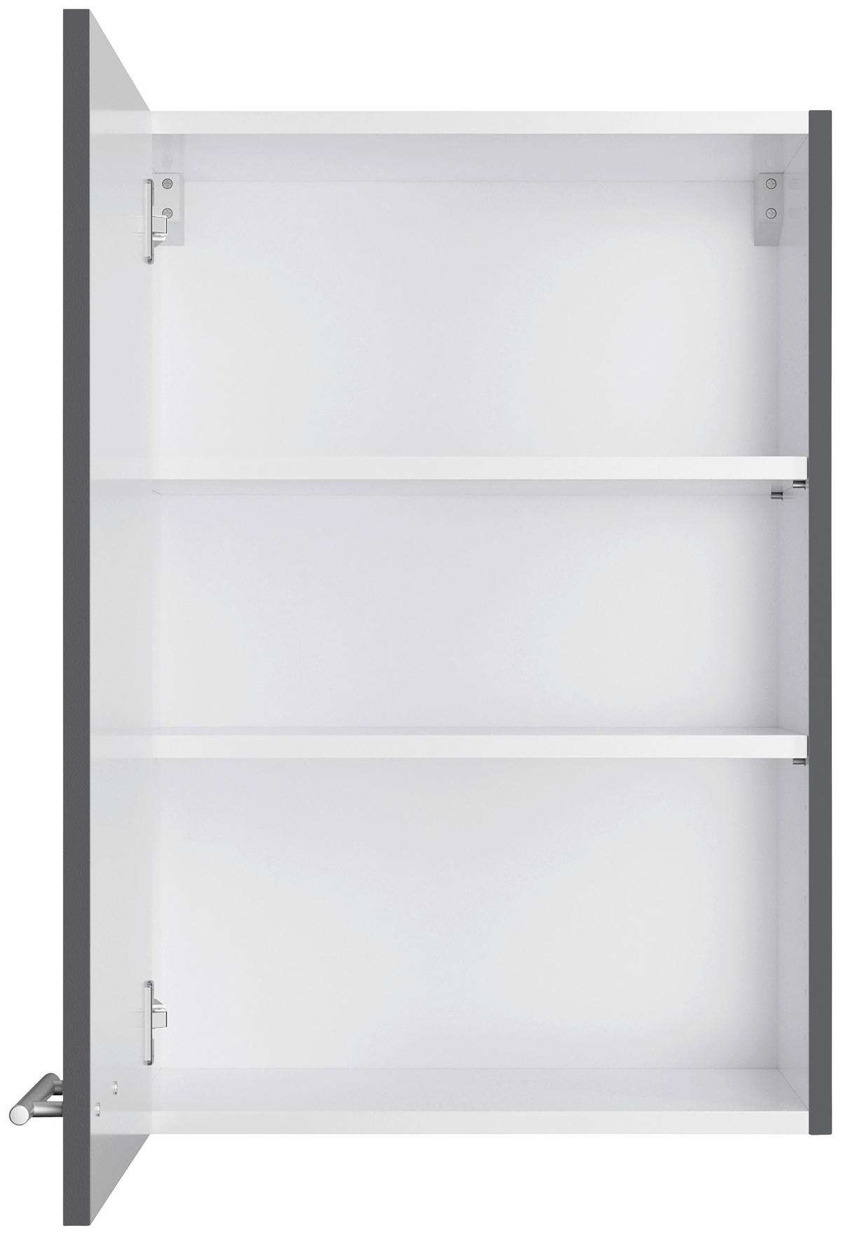 KÜCHENLEERBLOCK 210 cm   in Anthrazit  - Edelstahlfarben/Eichefarben, Basics, Holzwerkstoff/Metall (210cm) - Optifit