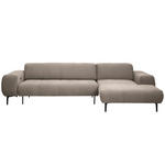 ECKSOFA in Chenille Beige  311/167 cm  - Beige/Schwarz, Design, Textil/Metall (311/167cm) - Xora