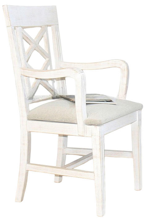 STUHL Weiß Pinie massiv  - Edelstahlfarben/Lila, LIFESTYLE, Holz/Textil (52/100/48cm) - Livetastic