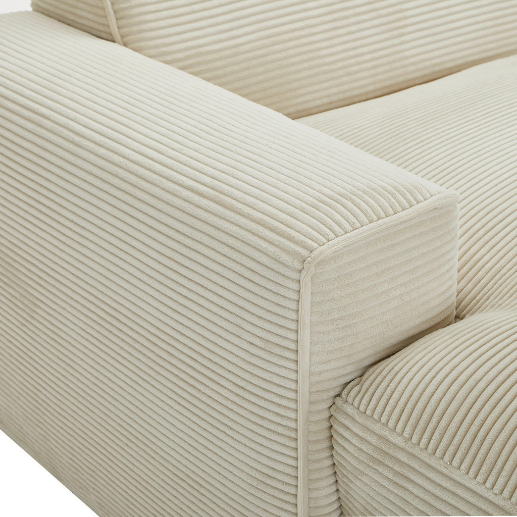 Thumbnail - Livetastic Ecksofa, Beige, Textil, Füllung: Schaumstoff, Ottomane links, L-Form, 303x196 cm, Made in EU, Rücken echt, Wo...