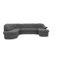 WOHNLANDSCHAFT Grau Mikrofaser  - Schwarz/Grau, KONVENTIONELL, Kunststoff/Textil (180/295/146cm) - MID.YOU