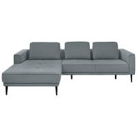 ECKSOFA Blaugrau Flachgewebe  - Blaugrau/Schwarz, KONVENTIONELL, Textil/Metall (193/279cm) - SetOne by Musterring