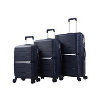 SET VALIZE DE CĂLĂTORIE - albastru închis, Design, plastic/metal - Novel