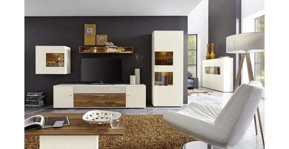 WANDREGAL 143/16/28 cm - Nussbaumfarben, Design, Holz/Holzwerkstoff (143/16/28cm) - Moderano
