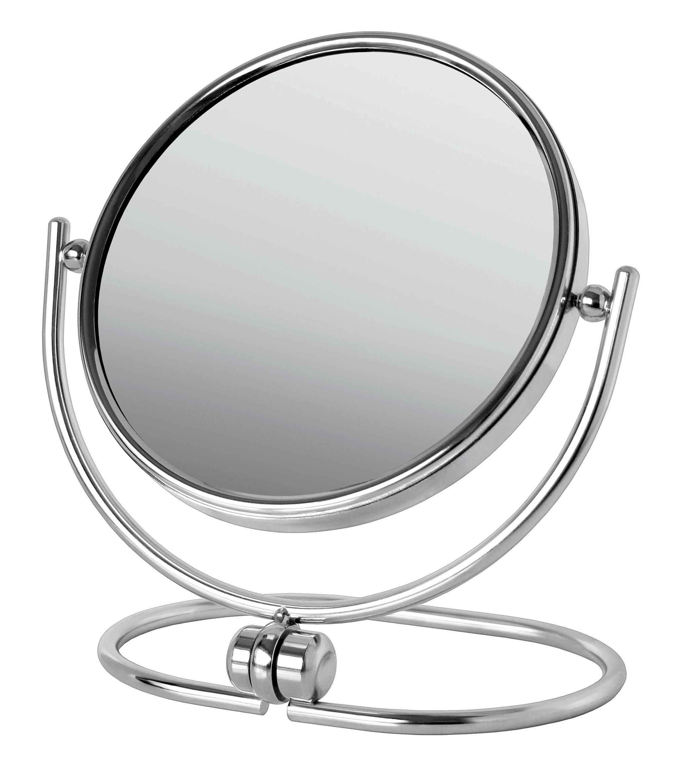 SCHMINKSPIEGEL 17,5/18/11,5 cm  - Chromfarben, Basics, Glas/Metall (17,5/18/11,5cm) - Sadena