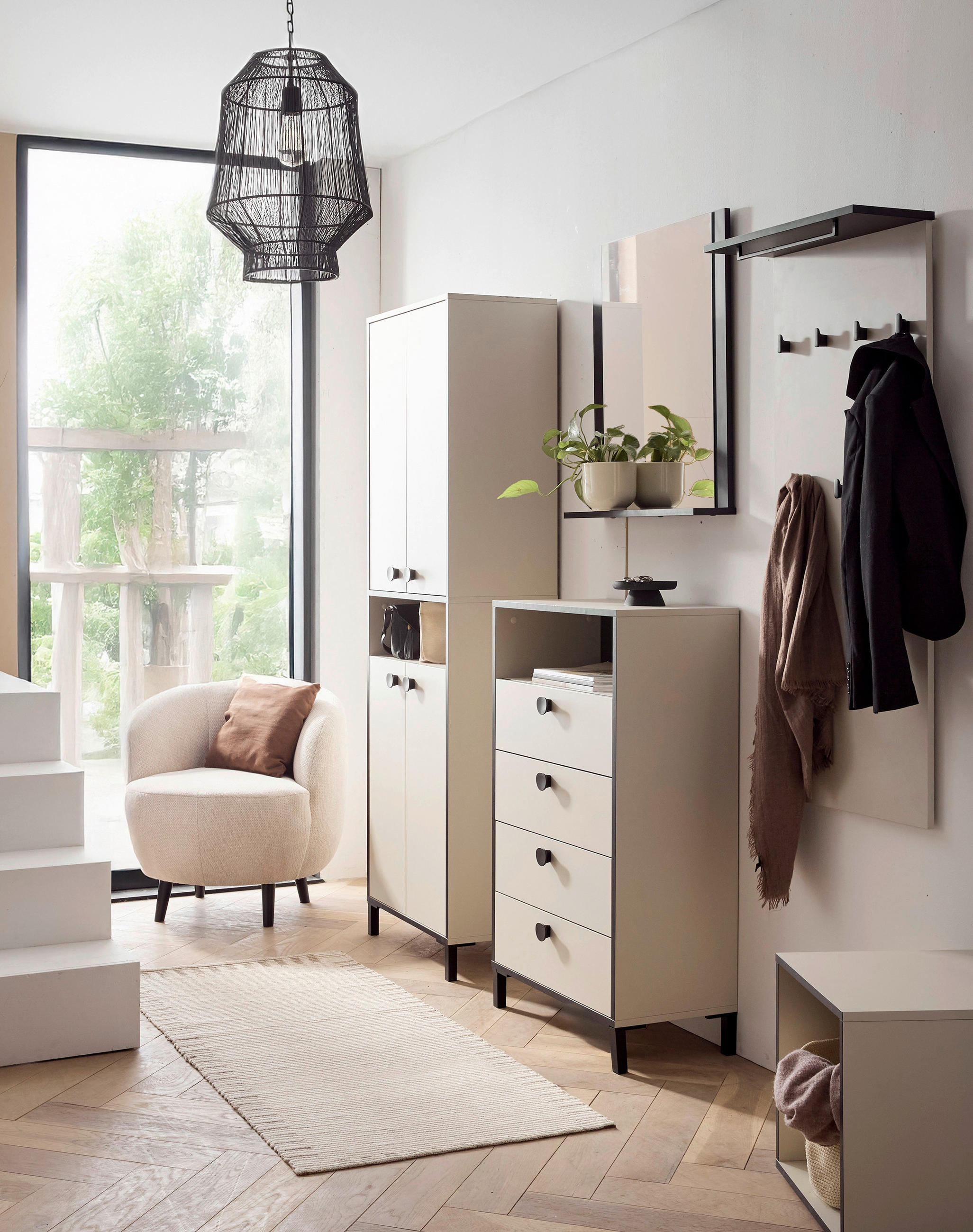 HIGHBOARD  in 60,2/103,4/33,05 cm  - Beige/Schwarz, Design, Holzwerkstoff/Kunststoff (60,2/103,4/33,05cm) - MID.YOU