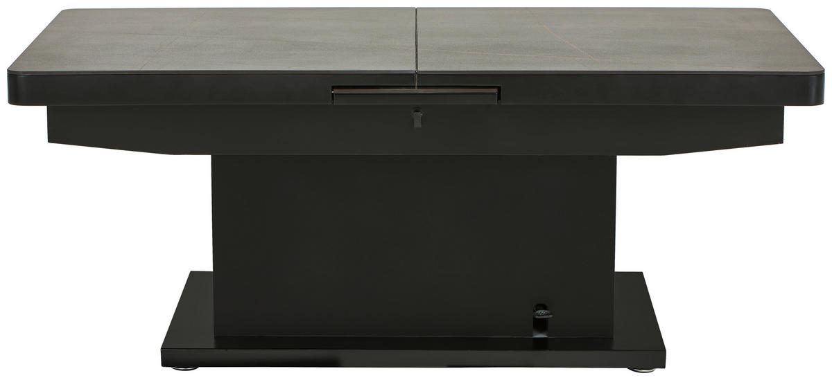 SOFFBORD i metall, keramik 125-150/49,5-79/70 cm  - svart, Design, metall/keramik (125-150/49,5-79/70cm) - Livetastic
