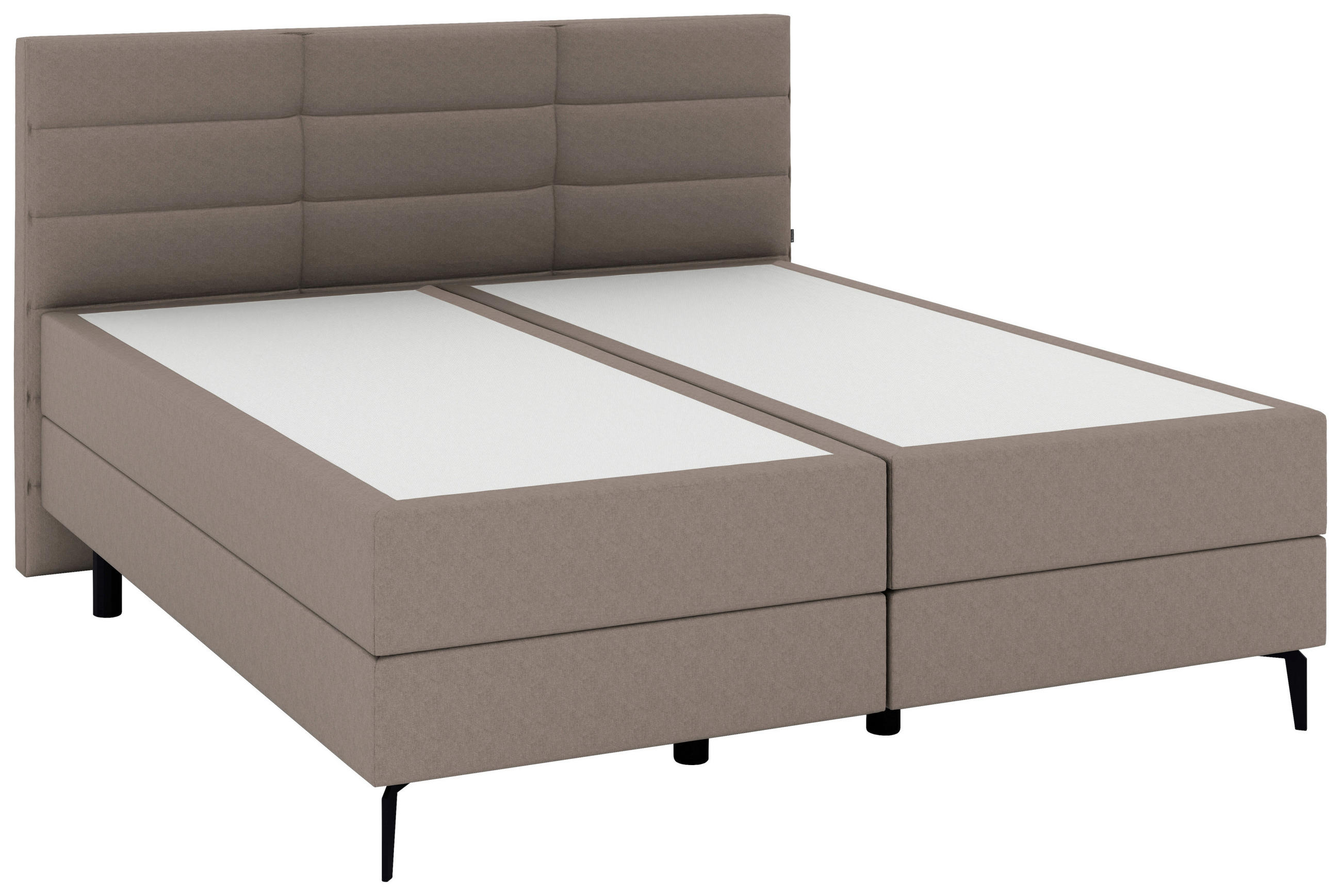 BOXSPRINGBETT 180/200 cm  in Hellbraun  - Hellbraun/Schwarz, KONVENTIONELL, Holzwerkstoff/Kunststoff (180/200cm) - Musterring