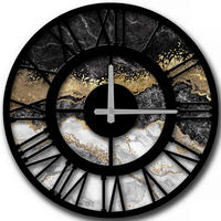 WANDUHR Multicolor 50/50/4 cm  - Multicolor, LIFESTYLE, Holzwerkstoff (50/50/4cm)