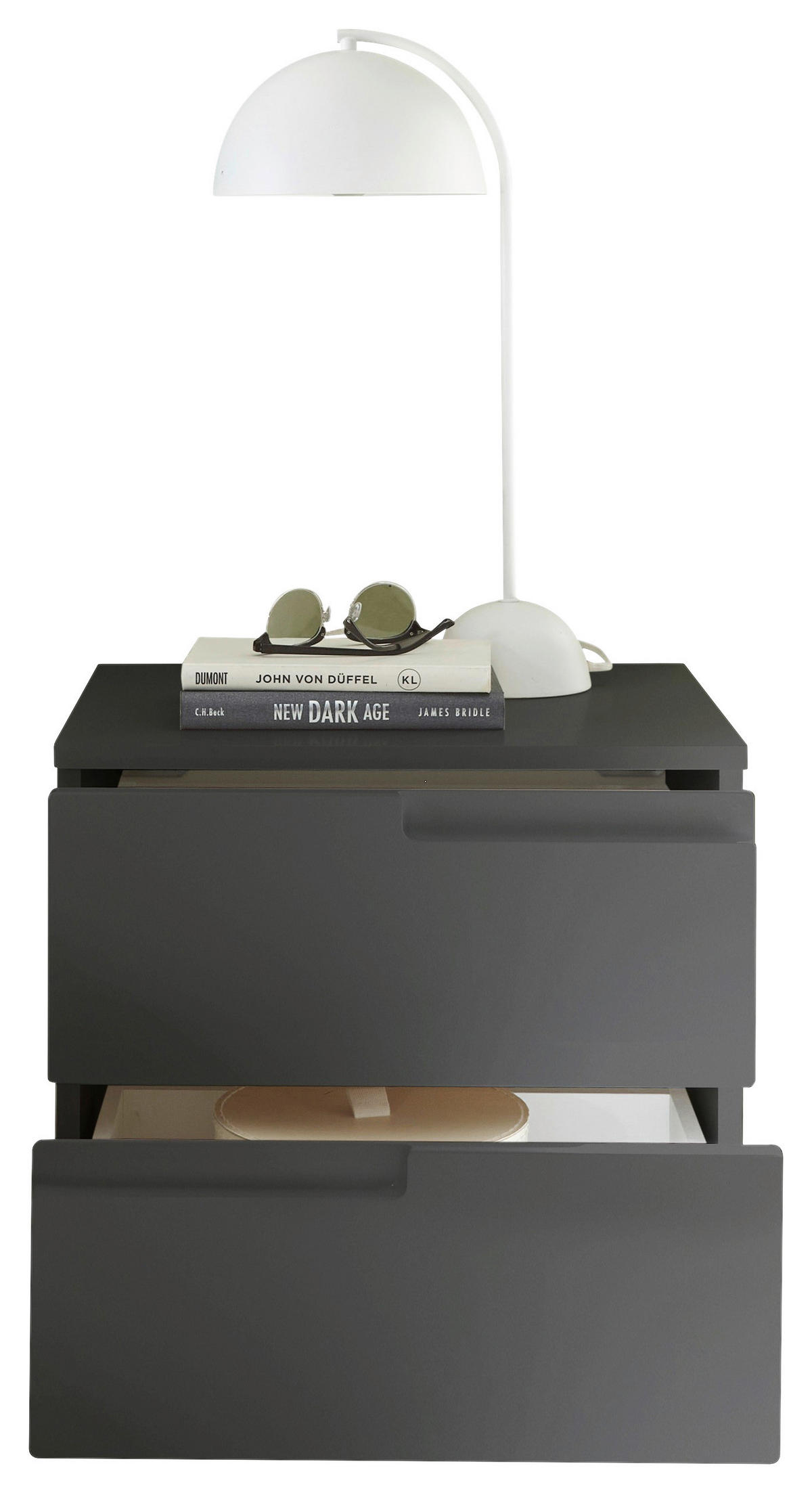 NACHTSCHRANK 46,2/41,7/40 cm  - Graphitfarben/Schwarz, MODERN, Holzwerkstoff/Kunststoff (46,2/41,7/40cm)