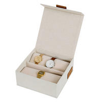 UHRENBOX - Beige, Basics, Karton/Textil (16,5/16,5/7cm) - Store It