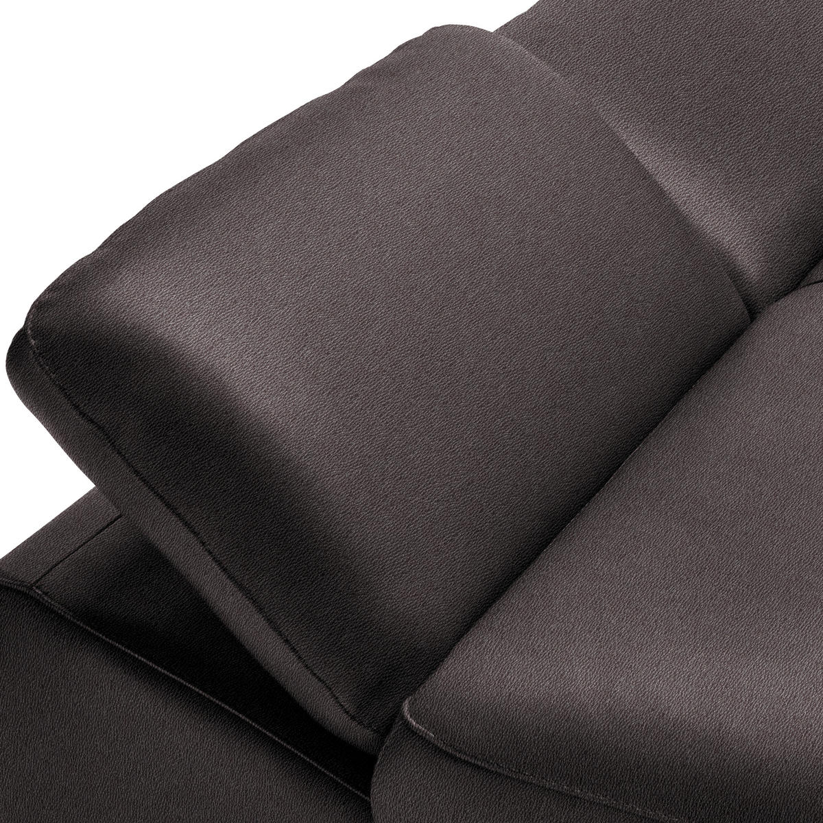 ECKSOFA in Echtleder Dunkelbraun  183/286 cm  - Dunkelbraun/Schwarz, Design, Leder/Metall (183/286cm) - Celina Home