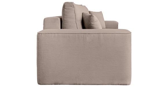 SCHLAFSOFA  mit Rücken echt, Armteil links, Armteil rechts Cord Hellgrau  - Hellgrau/Schwarz, Design, Kunststoff/Textil (261/95/108cm) - Xora