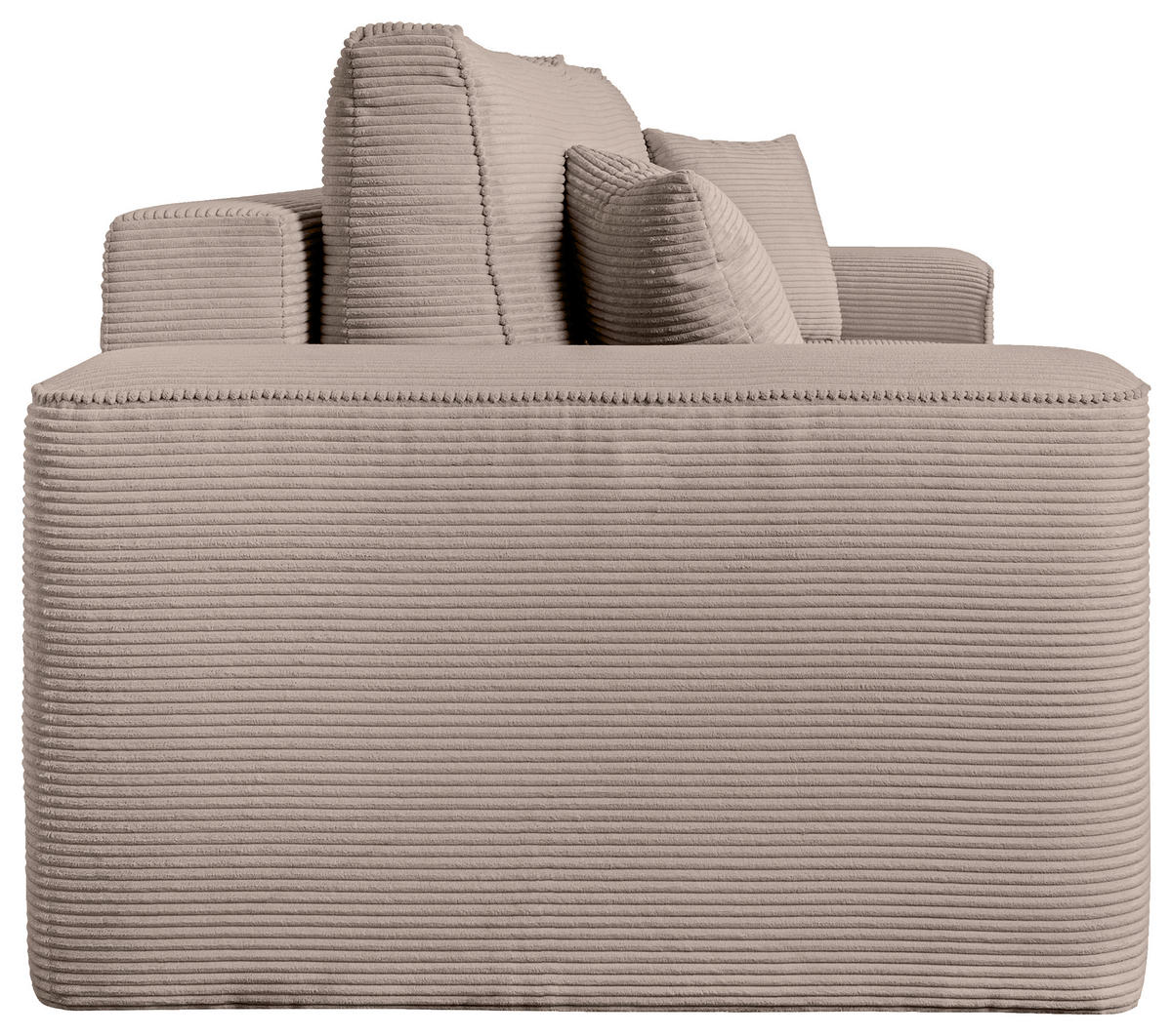 SCHLAFSOFA  mit Rücken echt, Armteil links, Armteil rechts Cord Hellgrau  - Hellgrau/Schwarz, Design, Kunststoff/Textil (261/95/108cm) - Xora