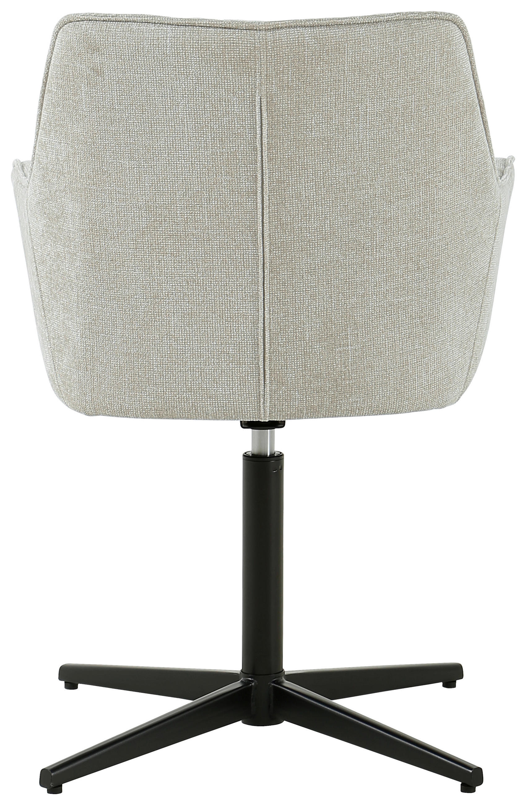 ARMLEHNSTUHL  in Eisen Leinenoptik  - Beige/Schwarz, KONVENTIONELL, Holz/Textil (60/86.5/61cm) - MID.YOU