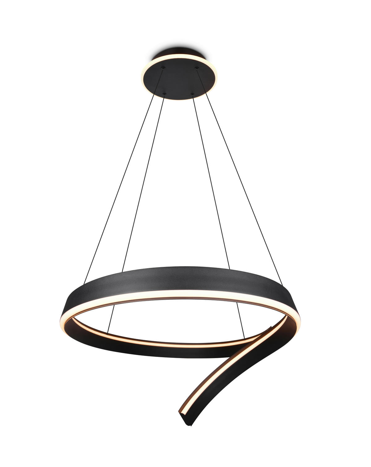 LED-HÄNGELEUCHTE CIRONDA 110/200/68 cm  - Schwarz, Design, Metall (110/200/68cm) - Cinque