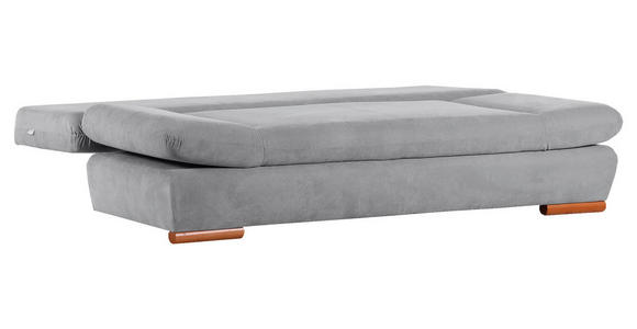 SCHLAFSOFA Flachgewebe Grau  - Buchefarben/Grau, Design, Holz/Textil (200/75/92cm) - Carryhome