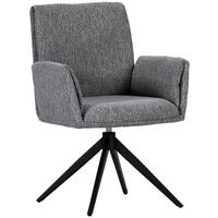 STOL MED ARMSTÖD järn flatväv  - svart/antracit, Modern, metall/textil (65/90/60cm) - Novel