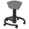 BÜROHOCKER   Schwarz, Hellgrau  - Hellgrau/Schwarz, Basics, Textil/Metall (55/45,66/55cm) - Aeris