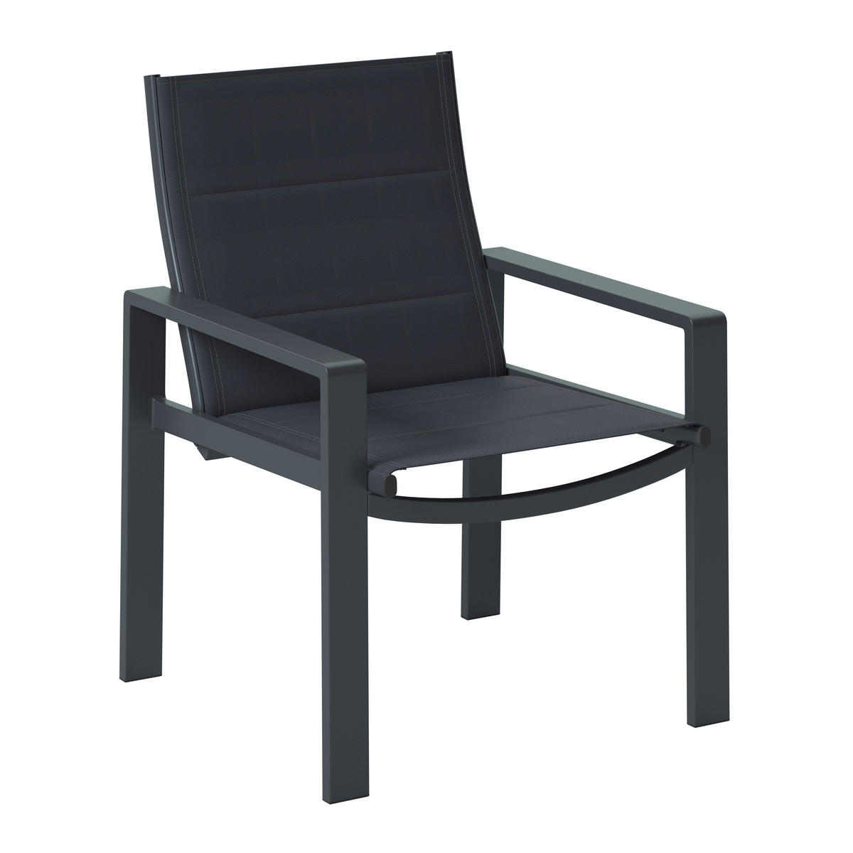 LOUNGEGARNITUR 4-teilig   Aluminium  - Dunkelgrau, MODERN, Textil/Metall - Luca Bessoni