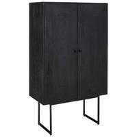 HIGHBOARD  in 85/145/40 cm  - Schwarz, Design, Holz/Metall (85/145/40cm) - Livetastic