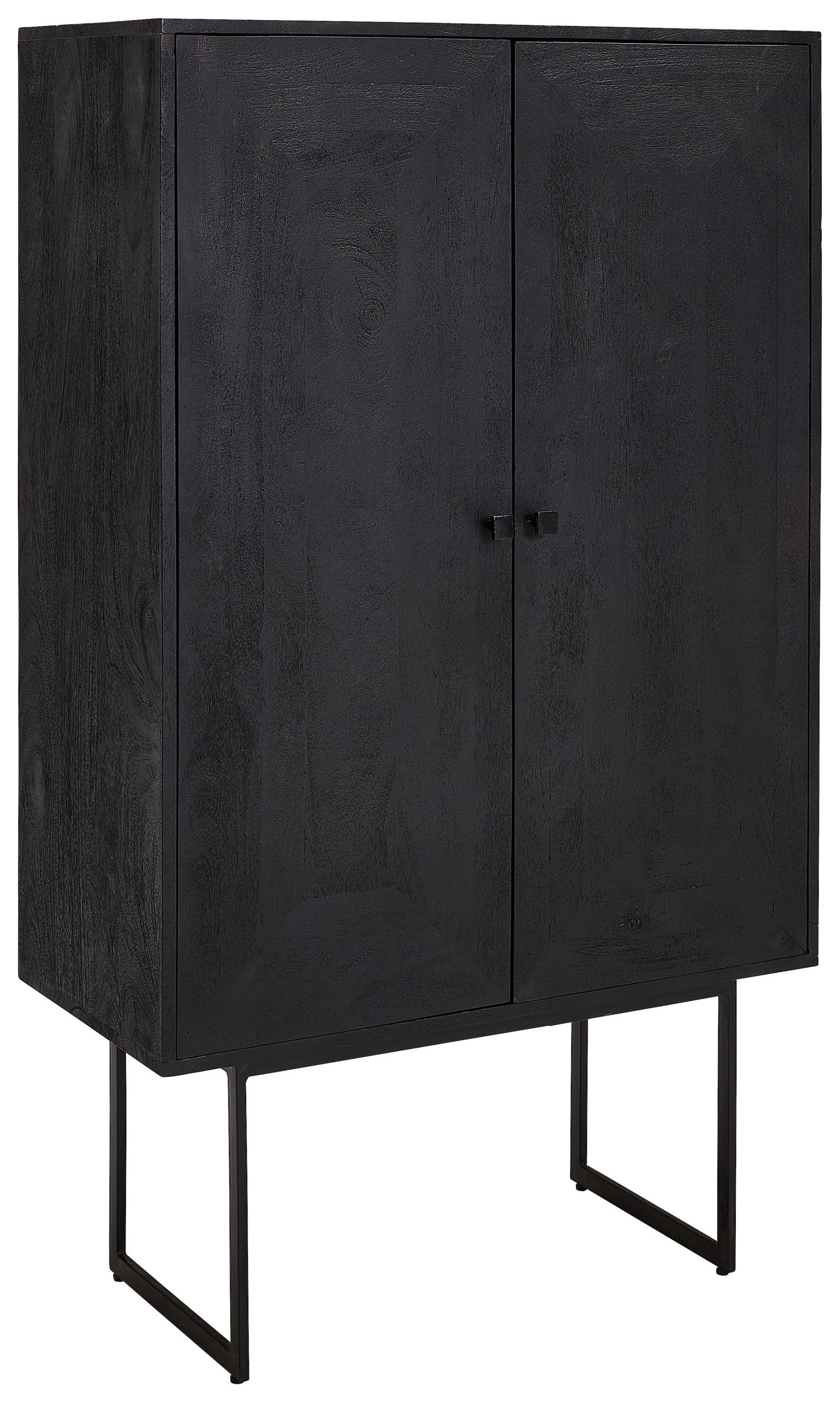 Livetastic Highboard Schwarz 85x145x40 cm
