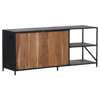 LOWBOARD  in 140/60/42 cm  - Schwarz/Naturfarben, MODERN, Holz/Holzwerkstoff (140/60/42cm) - MID.YOU