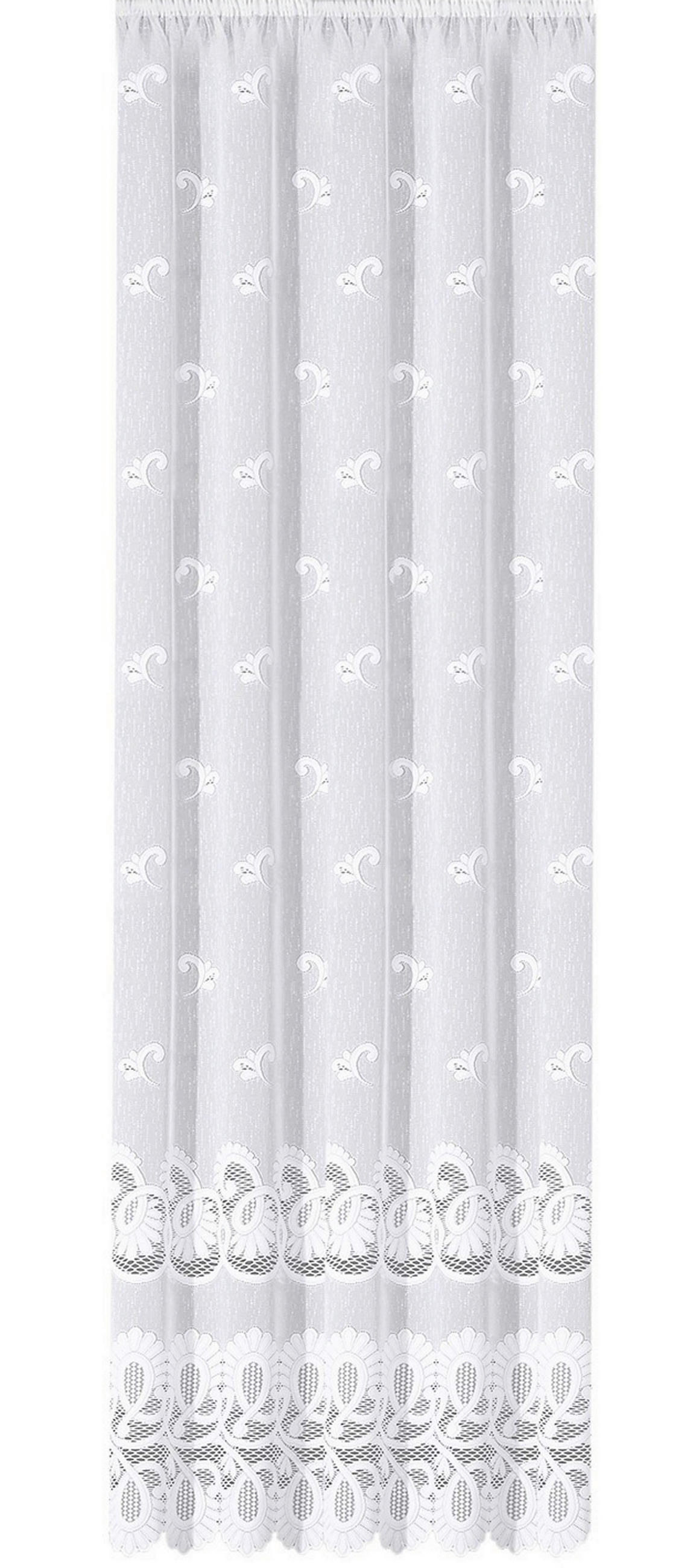 FERTIGSTORE  halbtransparent  450/145 cm   - Weiß, KONVENTIONELL, Textil (450/145cm)