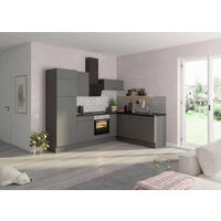 ECKKÜCHE 270/200 cm  in Grau  - Edelstahlfarben/Anthrazit, Basics, Holzwerkstoff/Metall (270/200cm) - Optifit