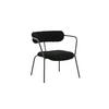 SESSEL in Teddystoff Schwarz  - Schwarz, Design, Textil/Metall (68/69/67cm) - Livetastic