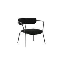 SESSEL in Teddystoff Schwarz  - Schwarz, Design, Textil/Metall (68/69/67cm) - Livetastic