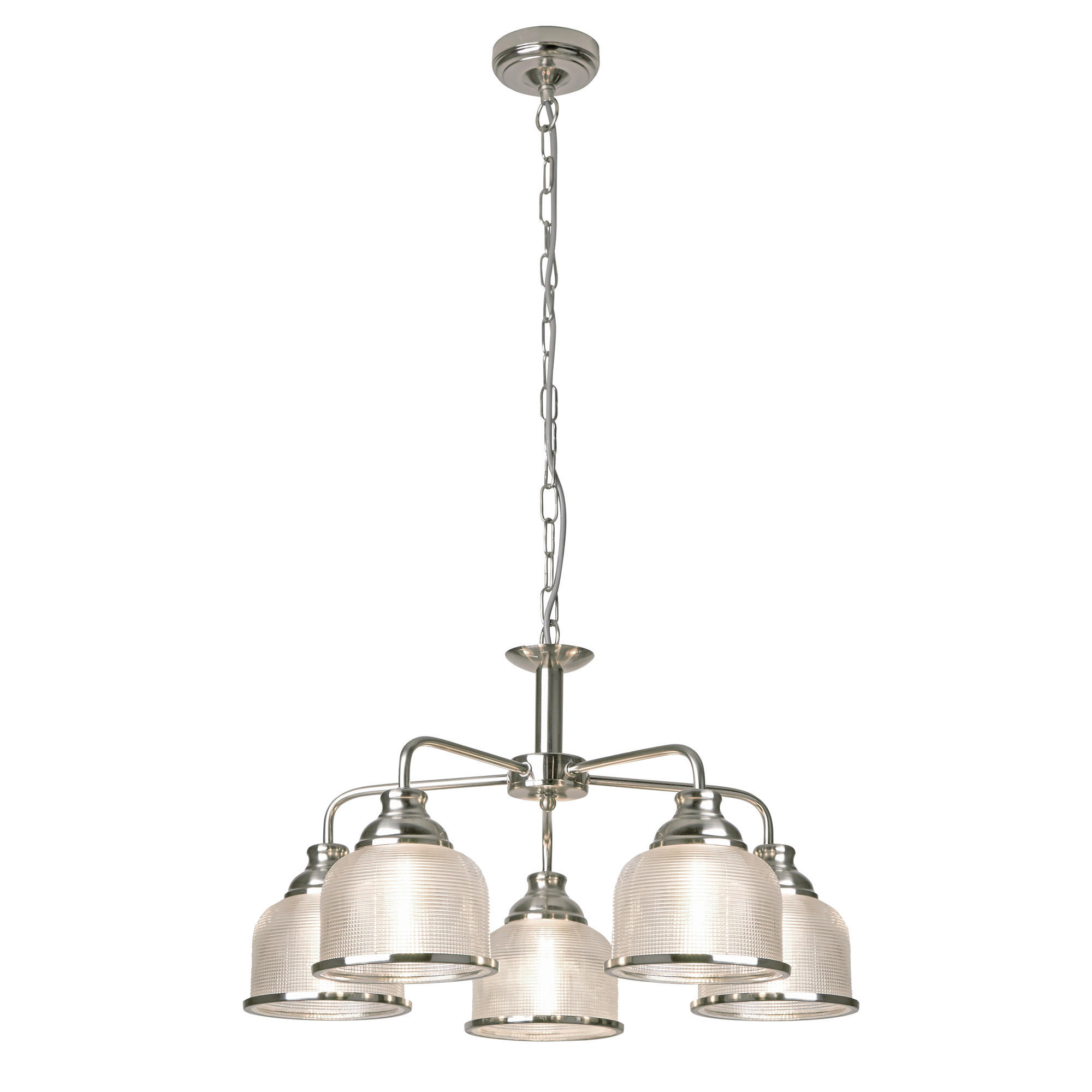 HÄNGELEUCHTE Bistro II 58/120/58 cm  - Klar/Silberfarben, KONVENTIONELL, Glas/Metall (58/120/58cm)