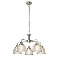 HÄNGELEUCHTE Bistro II 58/120/58 cm  - Klar/Silberfarben, KONVENTIONELL, Glas/Metall (58/120/58cm)