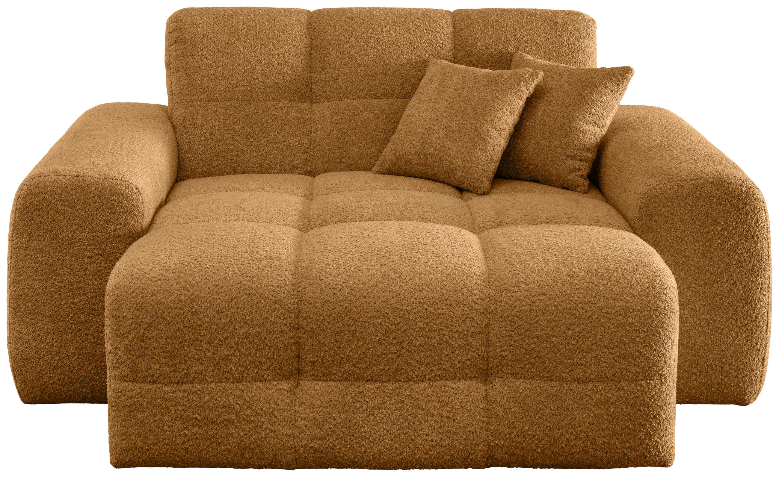 XXL-SESSEL in Bouclé Goldfarben - Goldfarben/Schwarz, Modern, Kunststoff/Textil (181/87/155cm) - Livetastic