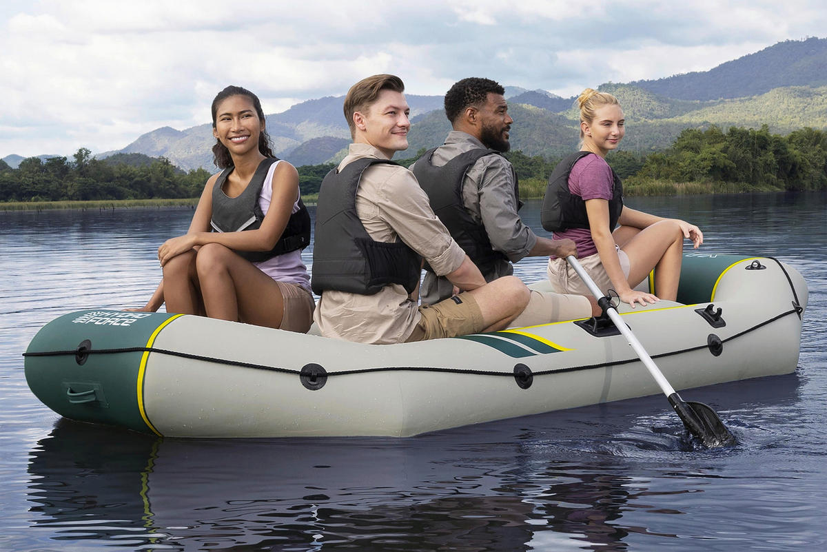 KAJAK  - Grau, KONVENTIONELL, Kunststoff/Metall (320/148/74cm) - Bestway